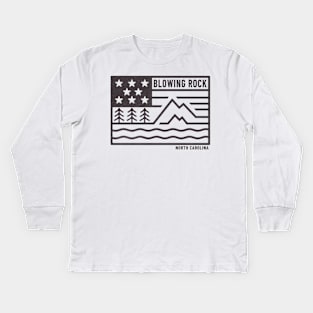 Visiting NC Mountain Cities Blowing Rock, NC Flag Kids Long Sleeve T-Shirt